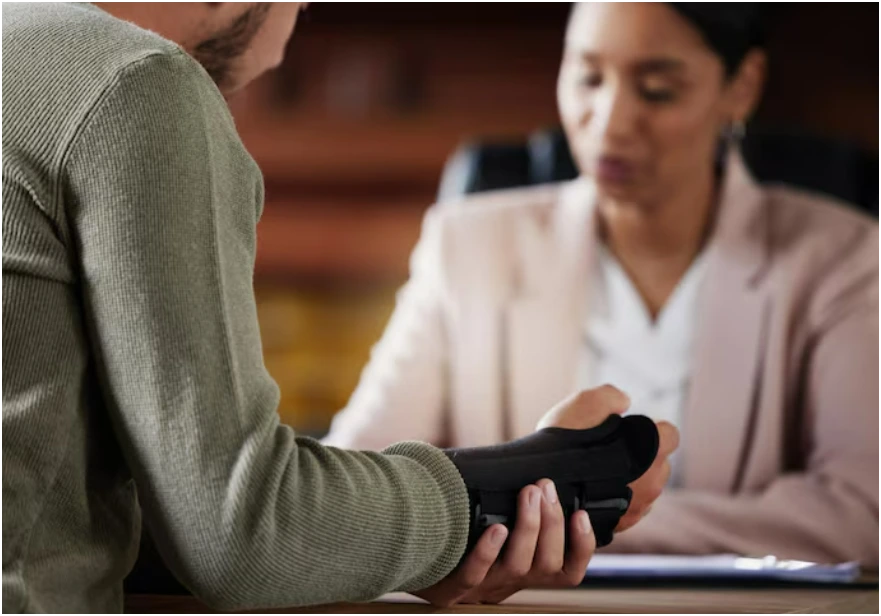 Personal Injury Attorney Myrtle Beach SC 9 Personal injury victim consulting with attorney in Myrtle Beach South Carolina about accident claim and compensation