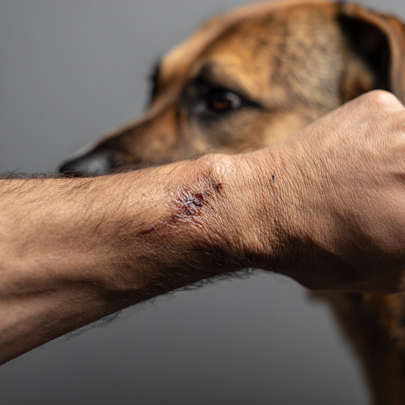 Dog bite injury example under dog bite attorney south carolina law on arm