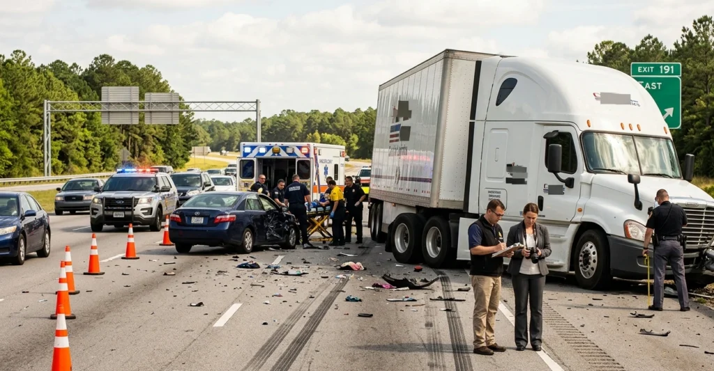 18 wheeler crash in South Carolina involving trucking company negligence and injury claim investigation